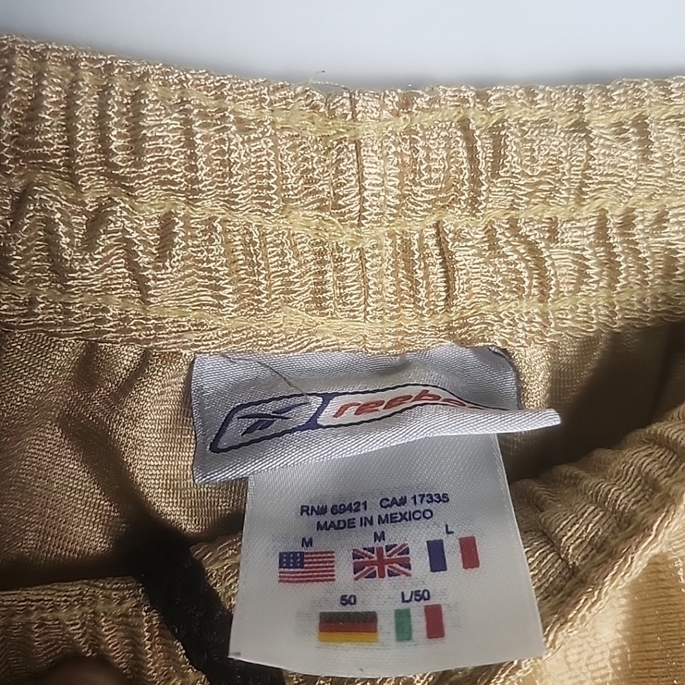 Men's Gold Retro Reebok Sorts - Picture 3 of 4